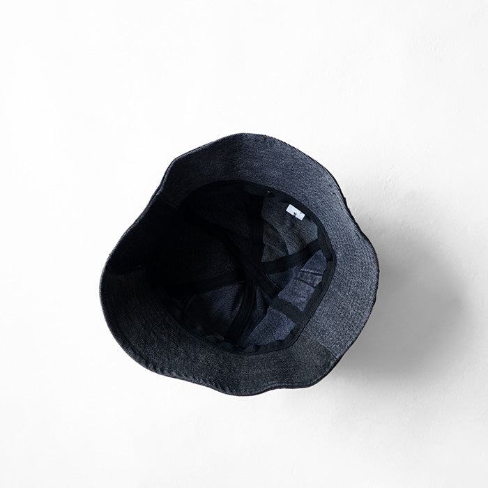 redad patchwork safari hat - black denim