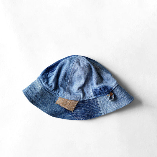 redad patchwork safari hat - denim