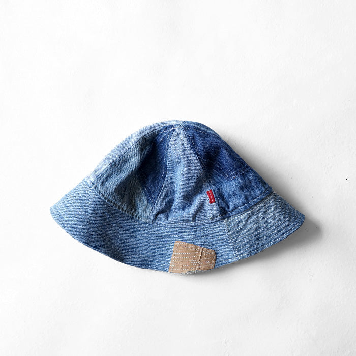 redad patchwork safari hat - denim