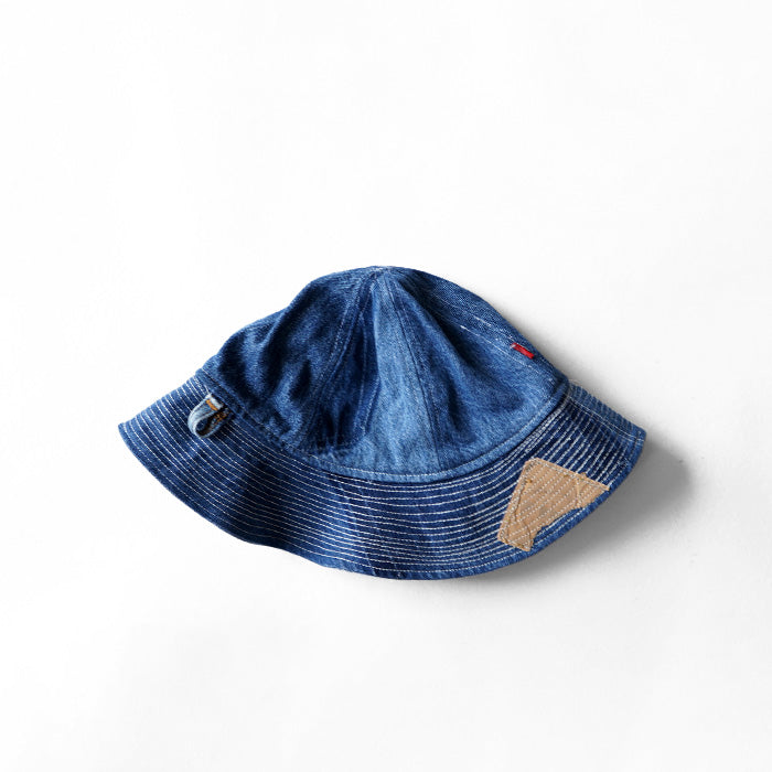 redad patchwork safari hat - denim
