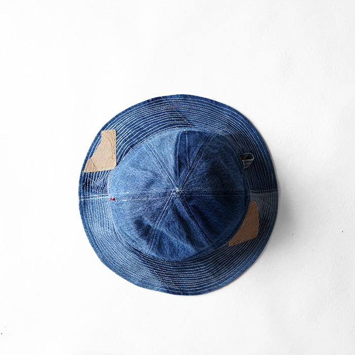 redad patchwork safari hat - denim
