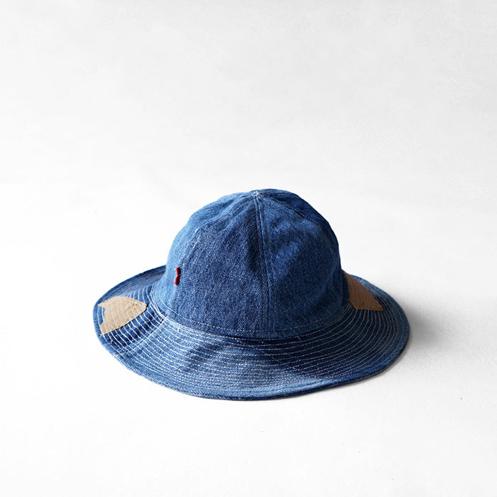 redad patchwork safari hat - denim