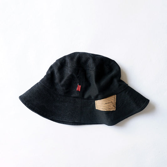redad patchwork wave hat - black denim