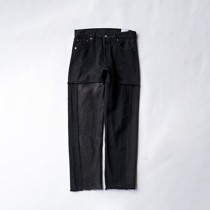 redad black denim switch pant