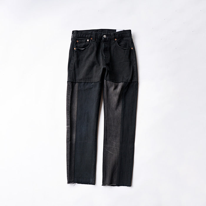 redad black denim switch pant
