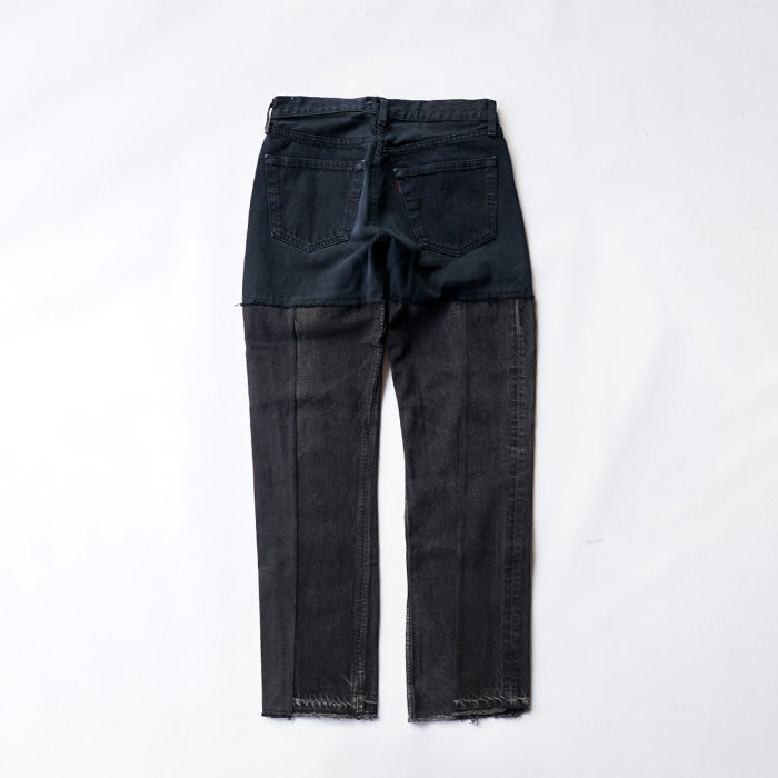 redad black denim switch pant