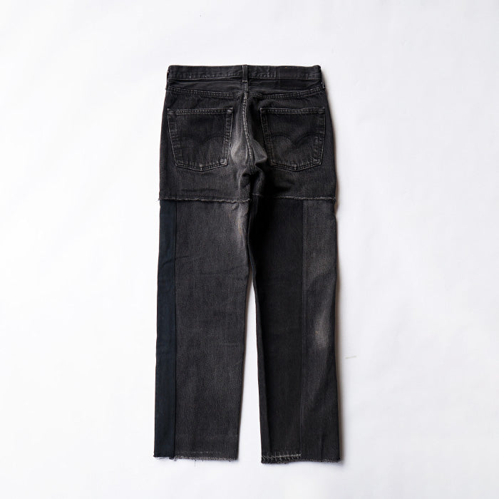 redad black denim switch pant
