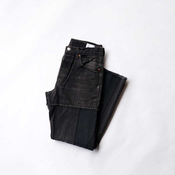 redad black denim switch pant