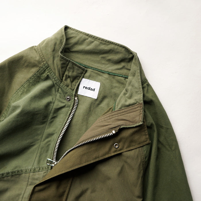 redad vintage military equipment stand collar coat