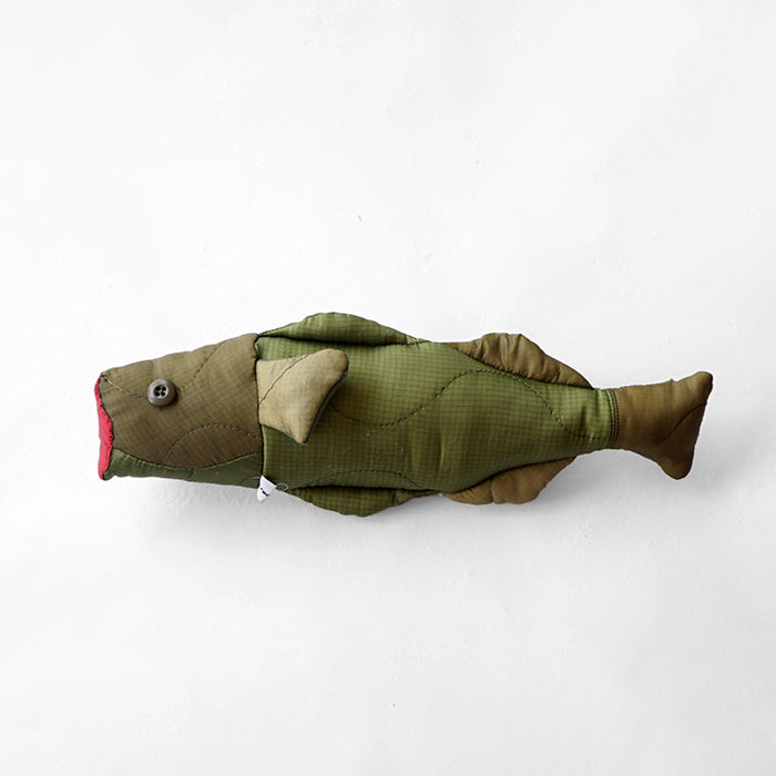 redad patchwork soft toy Black Bass - military liner