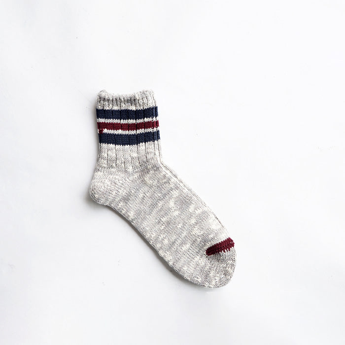 CONNECT/S 3LINE SLUB QUATER SOCKS
