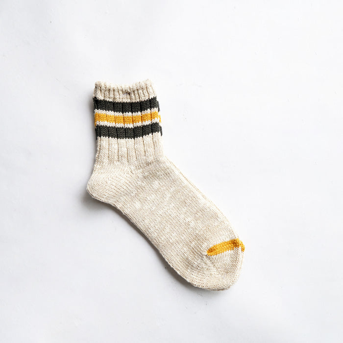 CONNECT/S 3LINE SLUB QUATER SOCKS