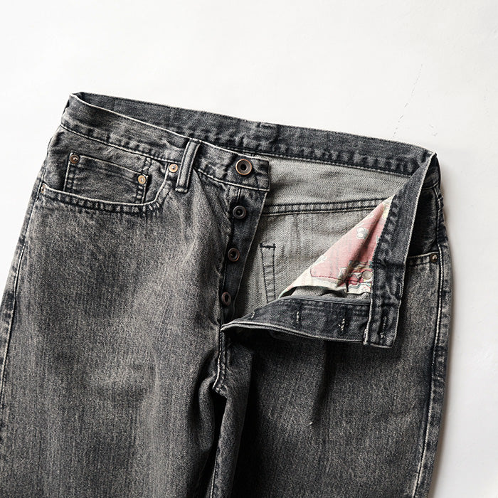 Sanca 14OZ DENIM 5P TAPERED FIT ICE WASH -BLACK