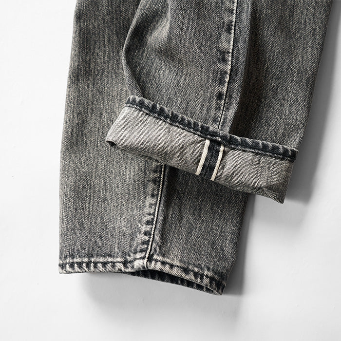 Sanca 14OZ DENIM 5P TAPERED FIT ICE WASH -BLACK