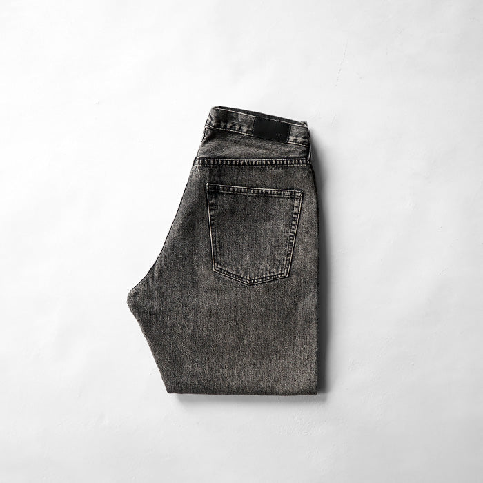 Sanca 14OZ DENIM 5P TAPERED FIT ICE WASH -BLACK
