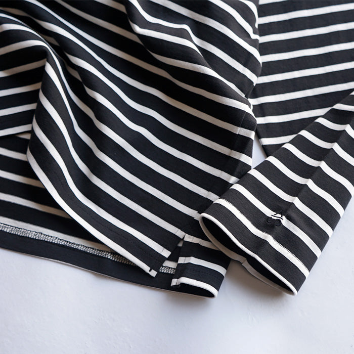 【50%OFF】Si LS BOATNECK BORDER TEE
