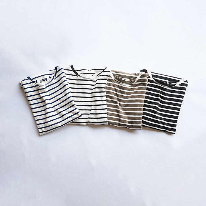 【50%OFF】Si LS BOATNECK BORDER TEE