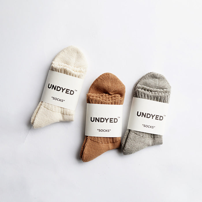 UNDYED STANDARD PILE RIB SOCKS
