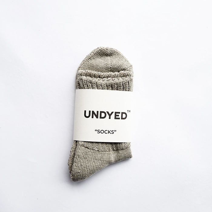 UNDYED STANDARD PILE RIB SOCKS
