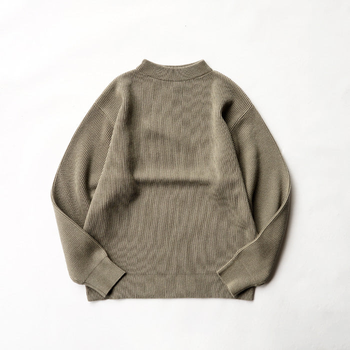 UNDYED STANDARD KNIT RIB MOCKNECK CREW