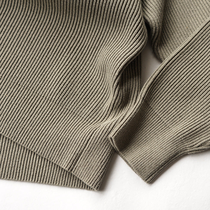 UNDYED STANDARD KNIT RIB MOCKNECK CREW