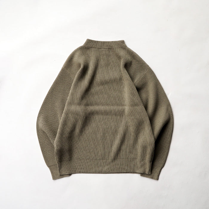 UNDYED STANDARD KNIT RIB MOCKNECK CREW