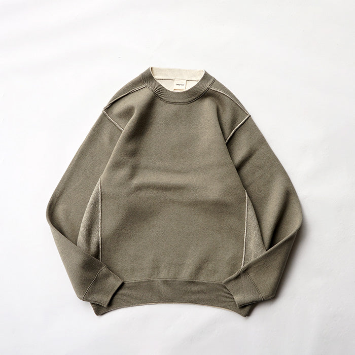 UNDYED STANDARD KNIT MIX SWEAT CREW
