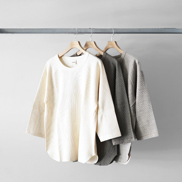 【20%OFF】UNDYED STANDARD WAFFLEFACE 3/4 SLEEVE
