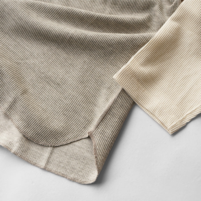 UNDYED STANDARD WAFFLEFACE COMBI 3/4 SLEEVE