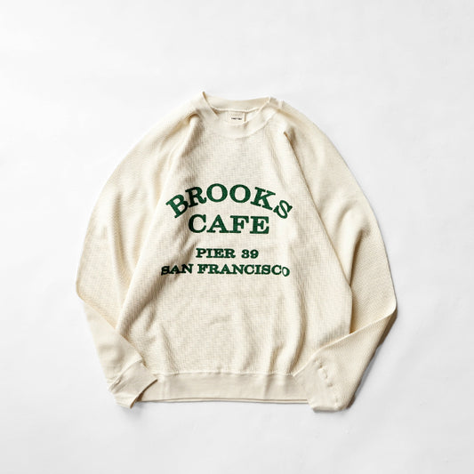 UNDYED STANDARD  WAFFLEFACE CREW - CAFE