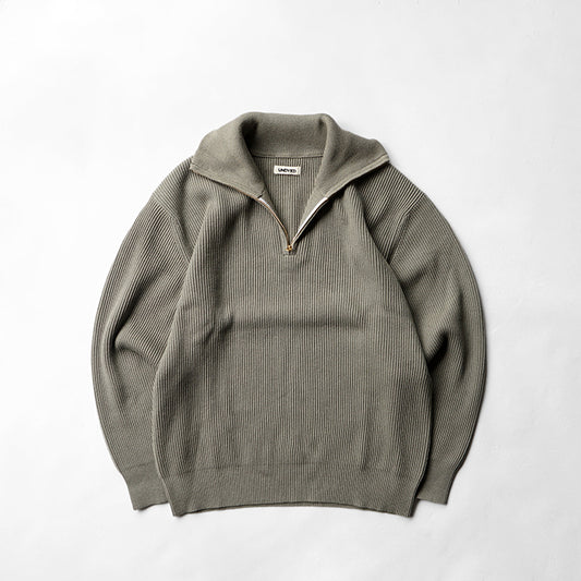 UNDYED STANDARD AZE HALF ZIP KNIT
