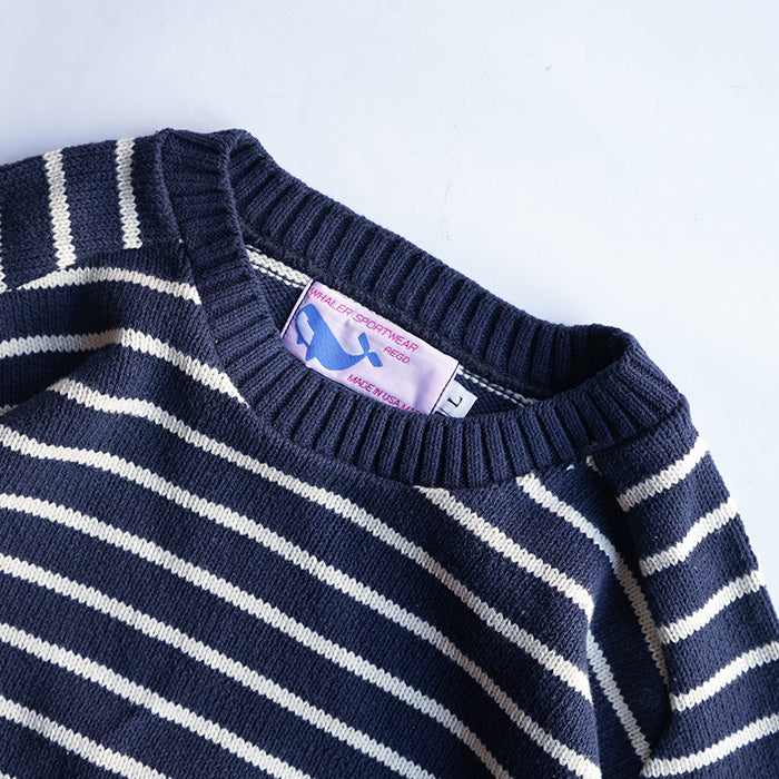 WHALER SPORTSWEAR BLOCK STRIPE CREWNECK KNIT