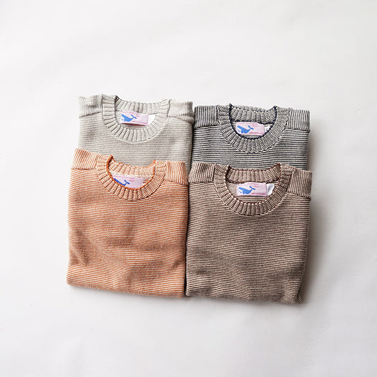 WHALER SPORTSWEAR PEN STRIPE CREWNECK KNIT