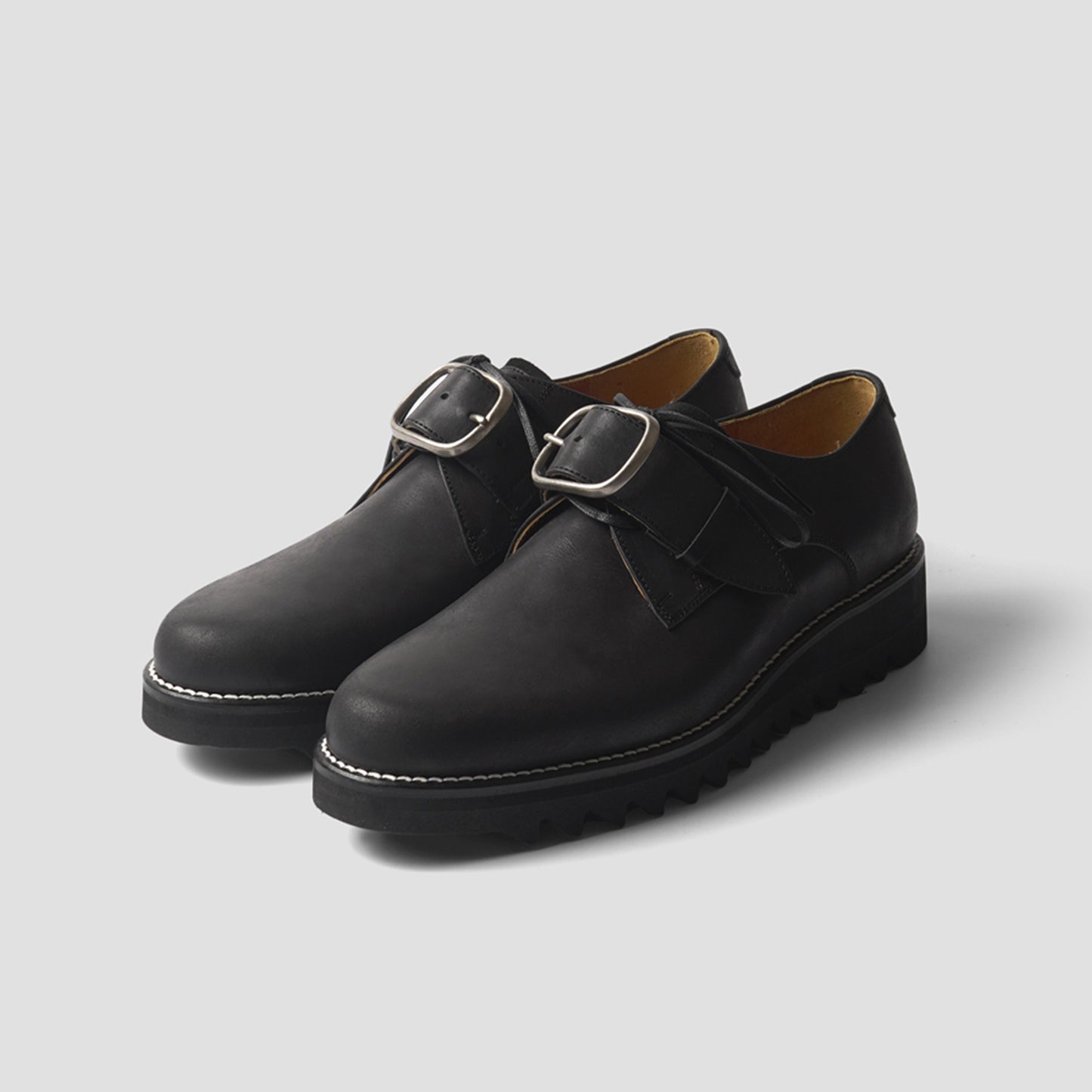 Tomo&Co BUCKLE SHOES -BLACK