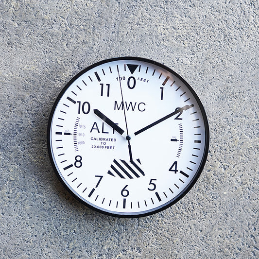 MWC Limited Edition Altimeter Wall Clock with White Dial