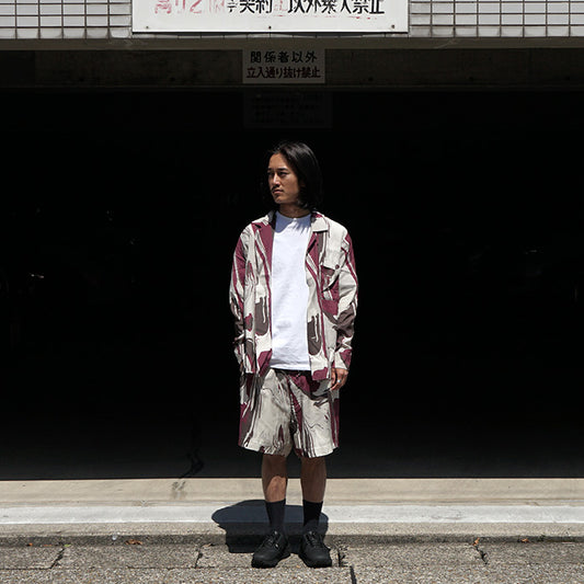 Si Marble pattern short pants