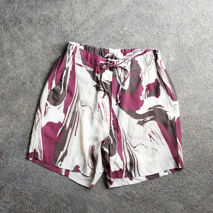 Si Marble pattern short pants