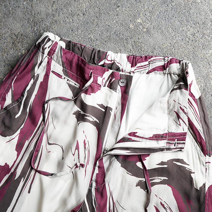 Si Marble pattern short pants