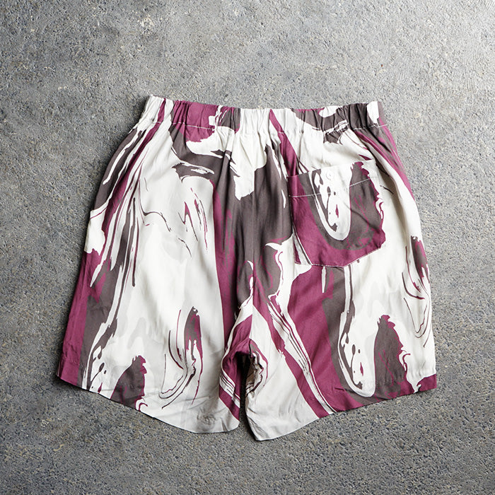 Si Marble pattern short pants
