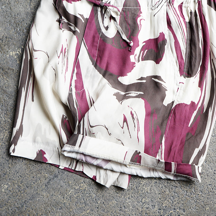 Si Marble pattern short pants