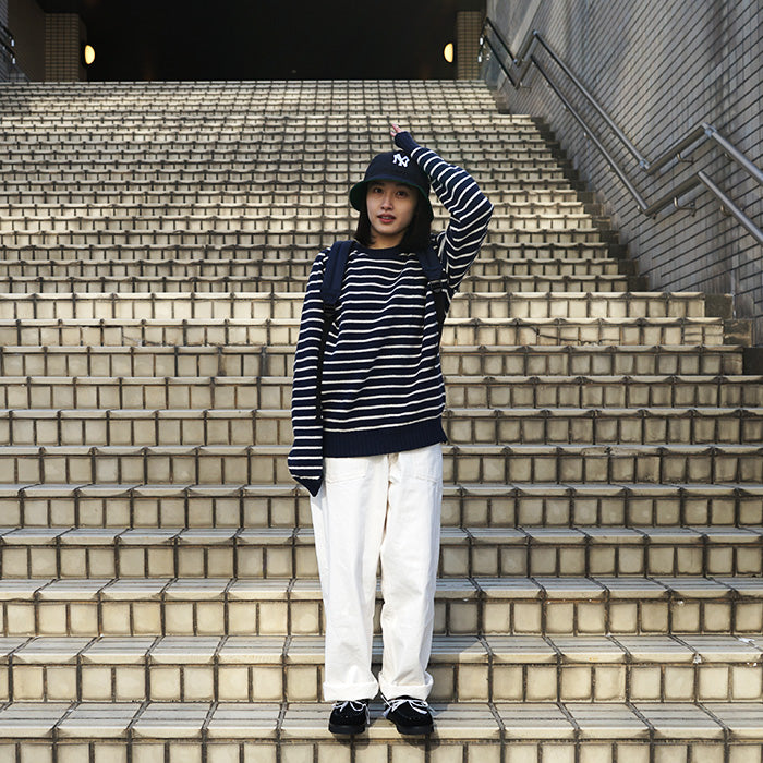 WHALER SPORTSWEAR BLOCK STRIPE CREWNECK KNIT