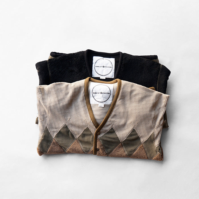 BURLAP OUTFITTER　ARGYLE FLEECE CARDIGAN