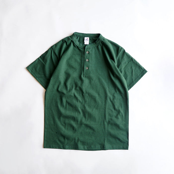 CAL CRU　3BUTTON 7.2OZ S/S HENRY TEE