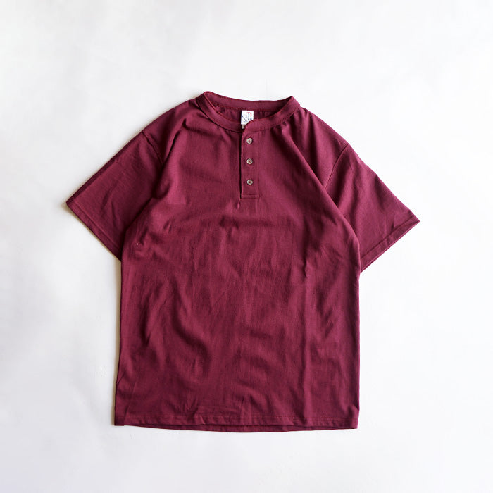 CAL CRU　3BUTTON 7.2OZ S/S HENRY TEE