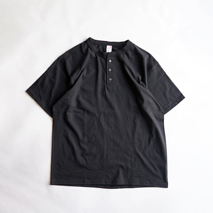 CAL CRU　3BUTTON 7.2OZ S/S HENRY TEE
