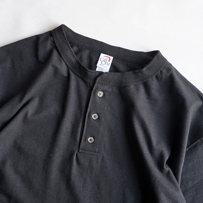 CAL CRU　3BUTTON 7.2OZ S/S HENRY TEE