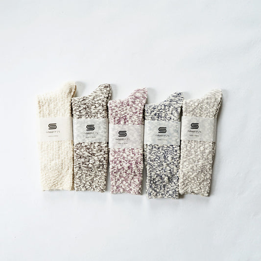 CONNECT/S　LIGHT WEIGHT SLUB CREW SOCKS