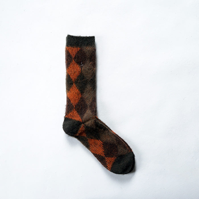 CONNECT/S　NAPPING PILE DIA JACQUARD CREW SOCKS