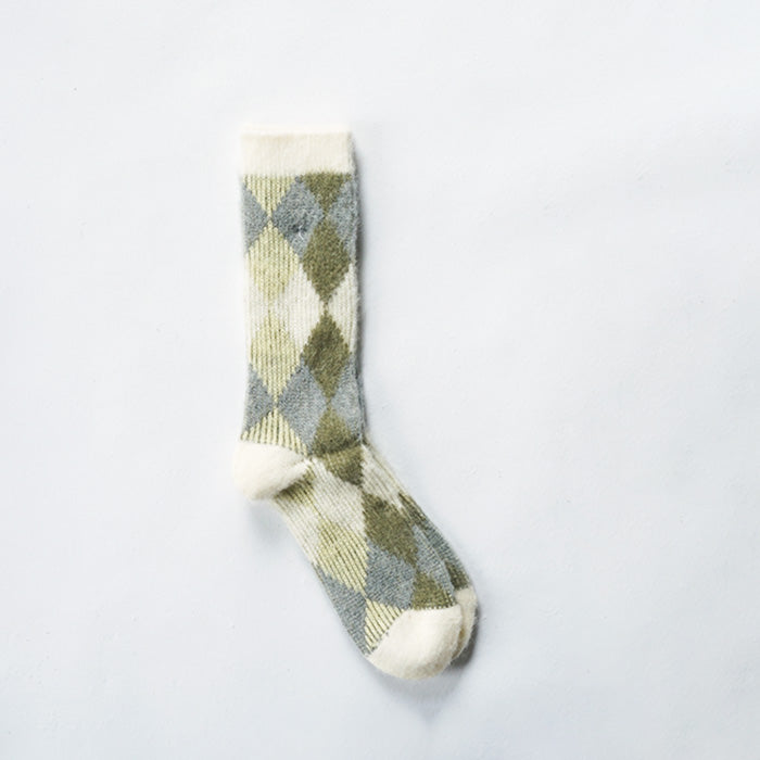 CONNECT/S　NAPPING PILE DIA JACQUARD CREW SOCKS