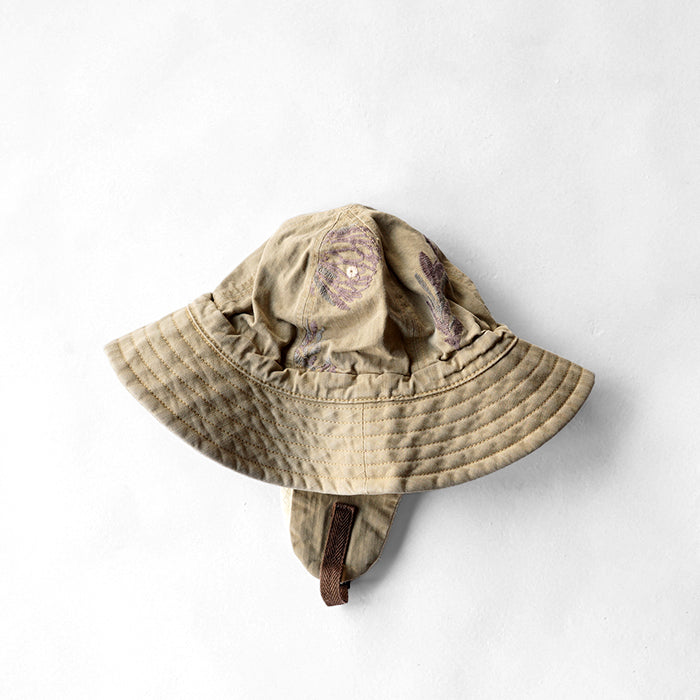 DECHO　HERRINGBONE KOME HAT WITH EAR MUFF